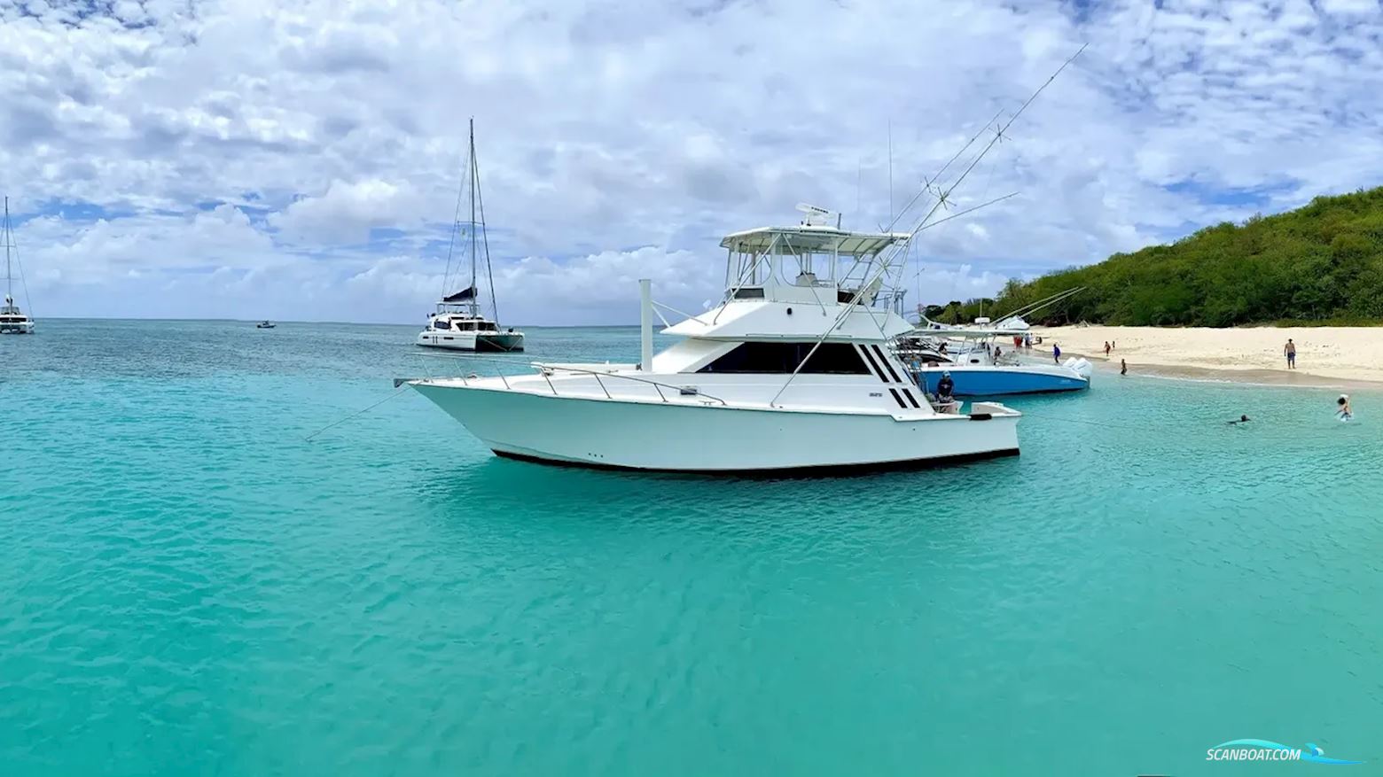 Southern Cross 44 Fish Motorboat 1987, with Detroit Diesel engine, USA