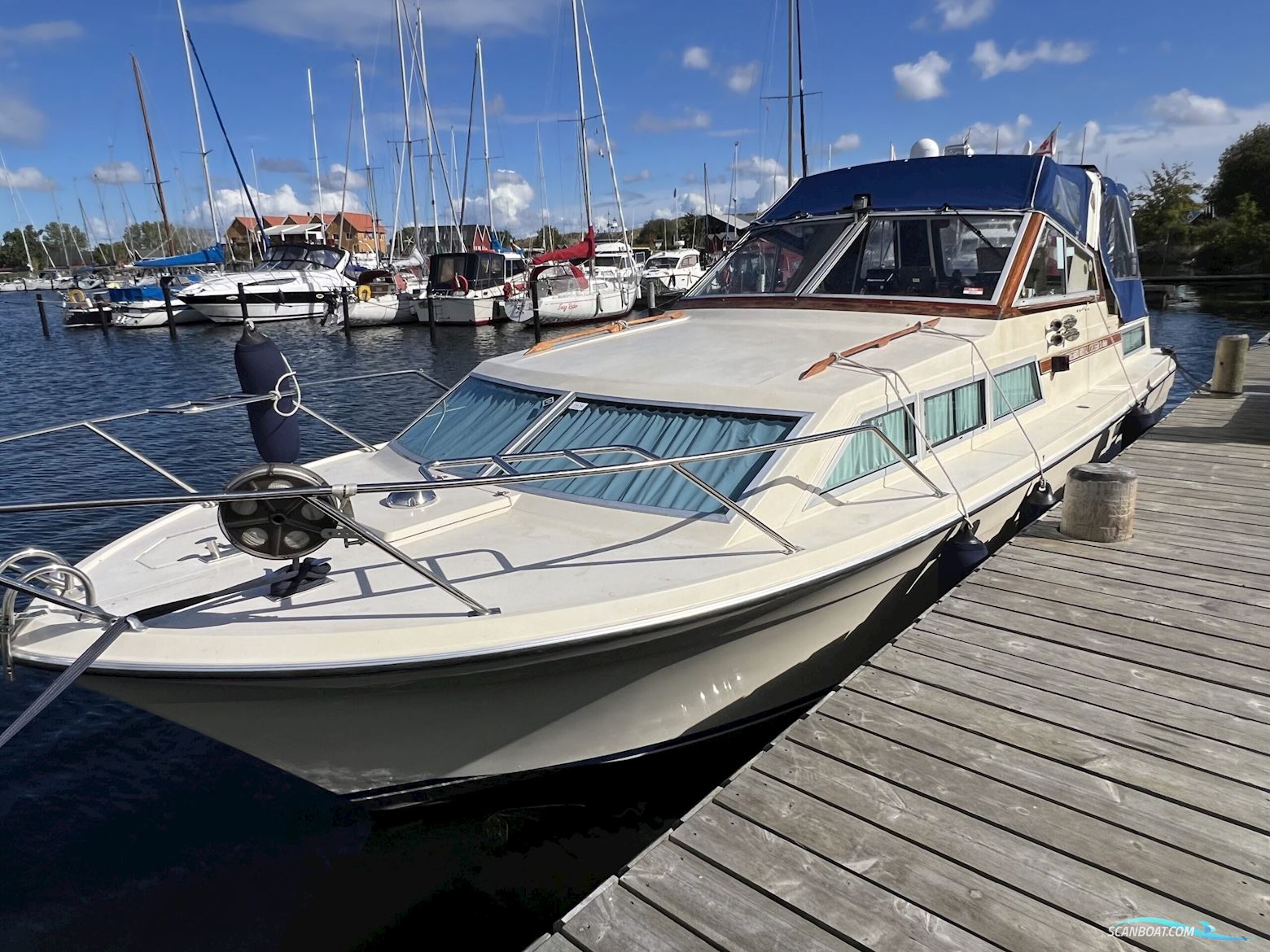 Storebro Royal Cruiser 31 Baltic Motorboat 1985, with 2x Volvo Penta TAMD 40B engine, Denmark