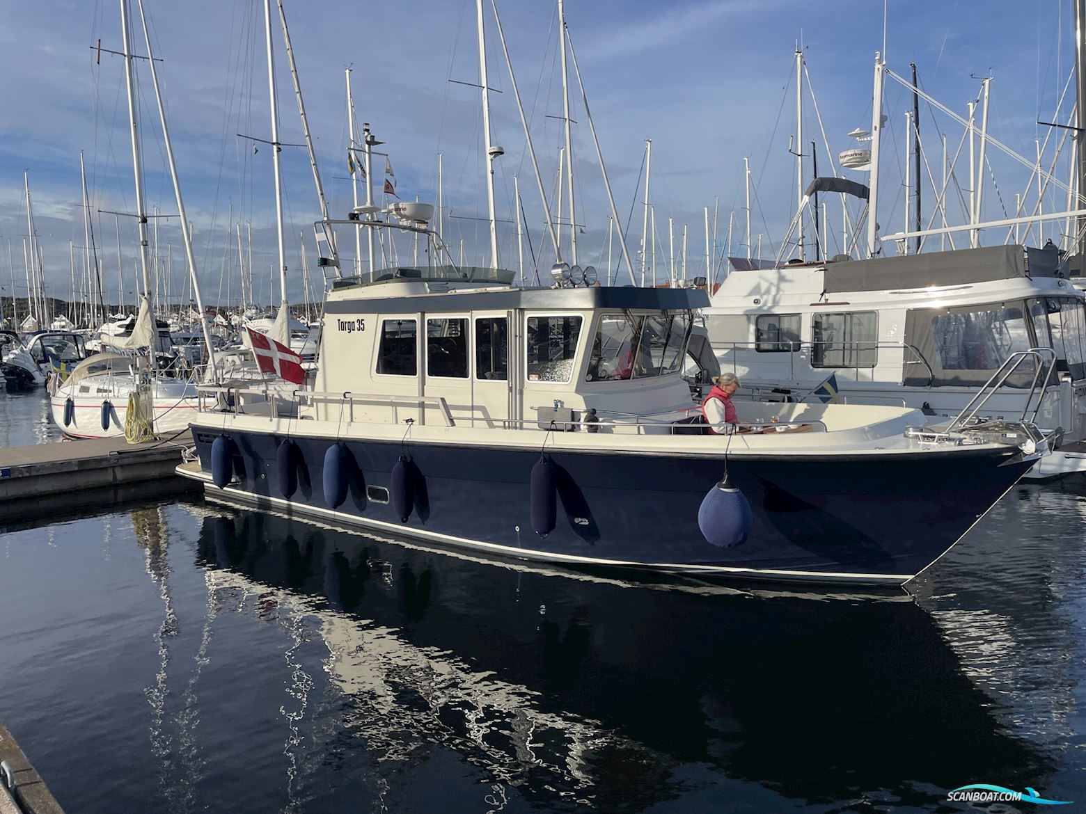 Targa 35 TC Fly Motorboat 2002, with Yanmar engine, Denmark
