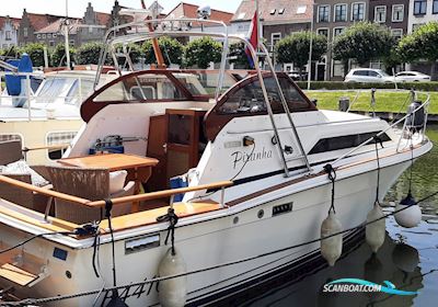 Trojan Yacht 25 Express Motorboat 1974, with Mercruiser Black Scorpion engine, Belgium
