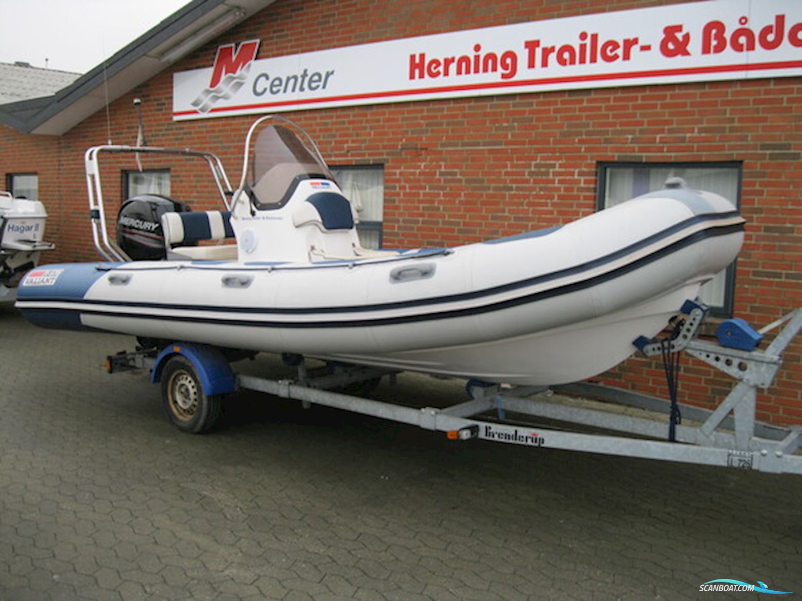 Valiant V-570 Rib m/Mercury F150 hk Efi 4-Takt og Brenderup Trailer - NU Nedsat KR. 15.000,- !