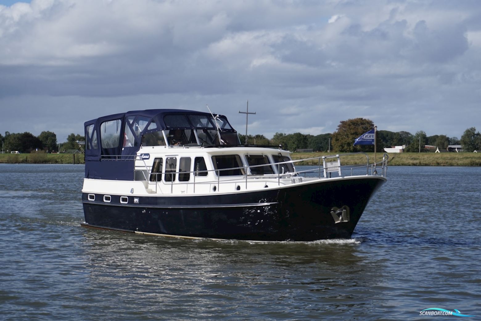 Vripack Spiegelkotter 11.50 AK Cabrio Motorboat 2001, with Mitsubishi engine, The Netherlands