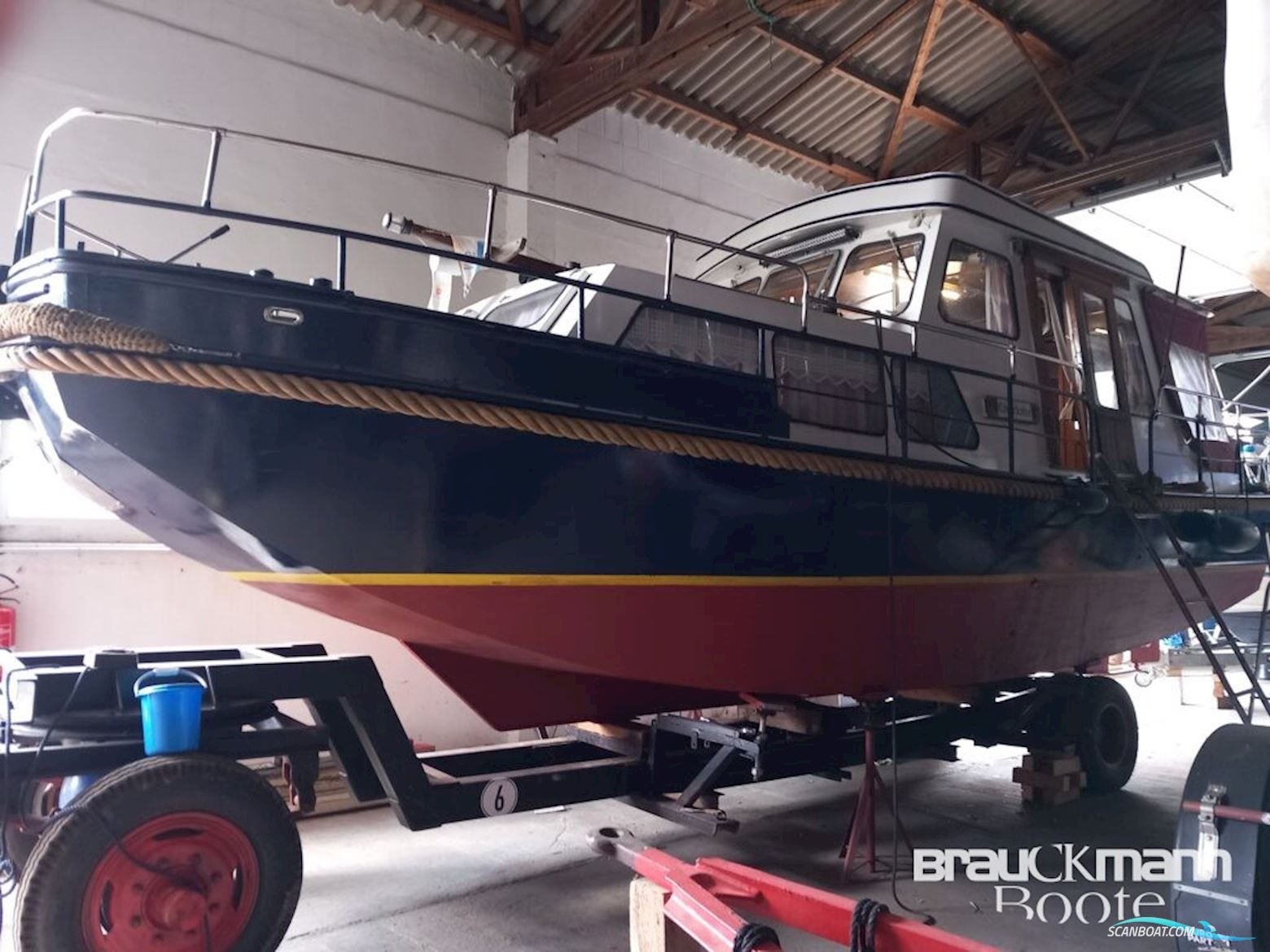 Werft Plaue Doerak 950 Motorboat 1977, with Peugeot engine, Germany