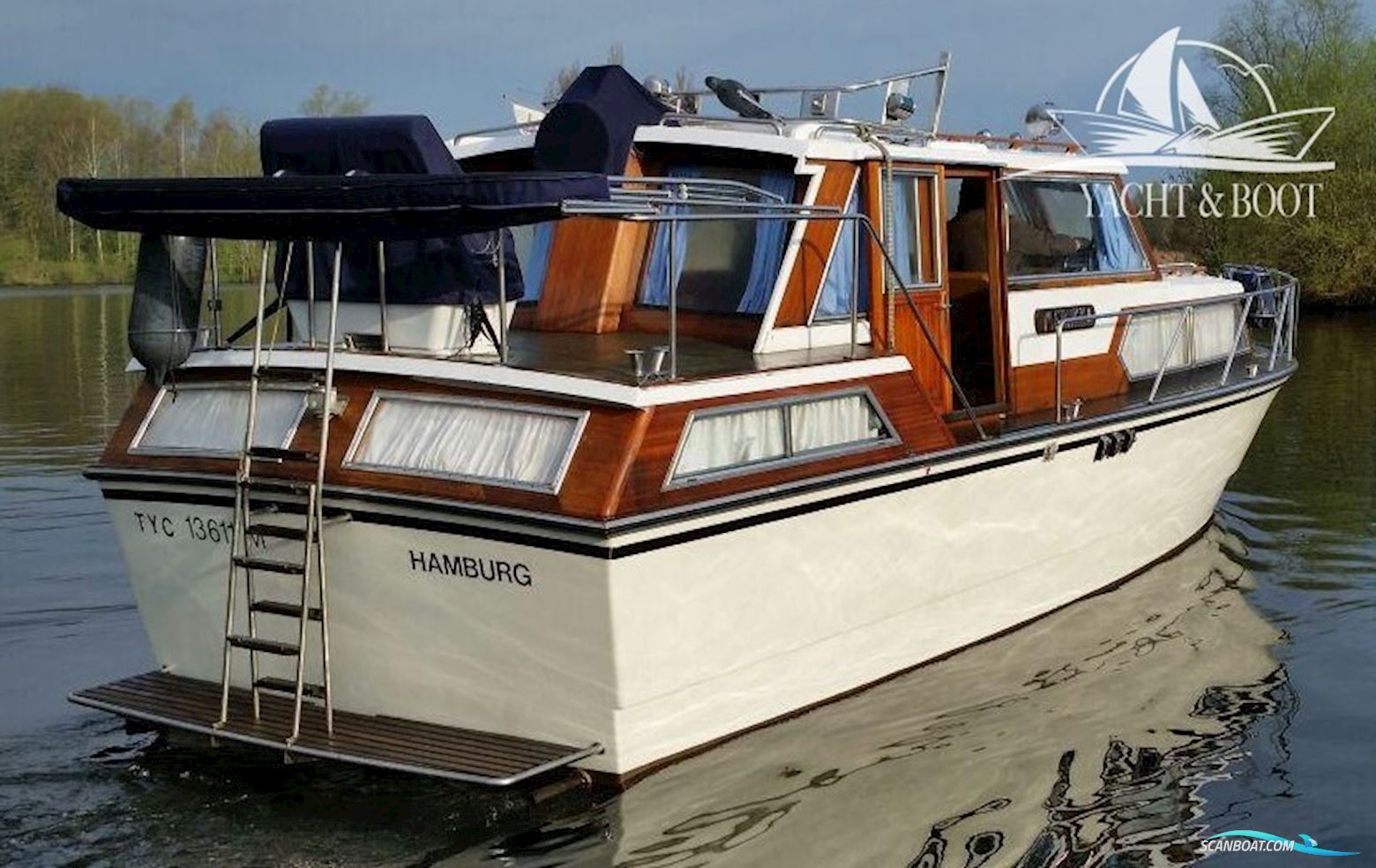 Werftbau 10.0 Motorboat 1989, with Mercedes engine, Germany