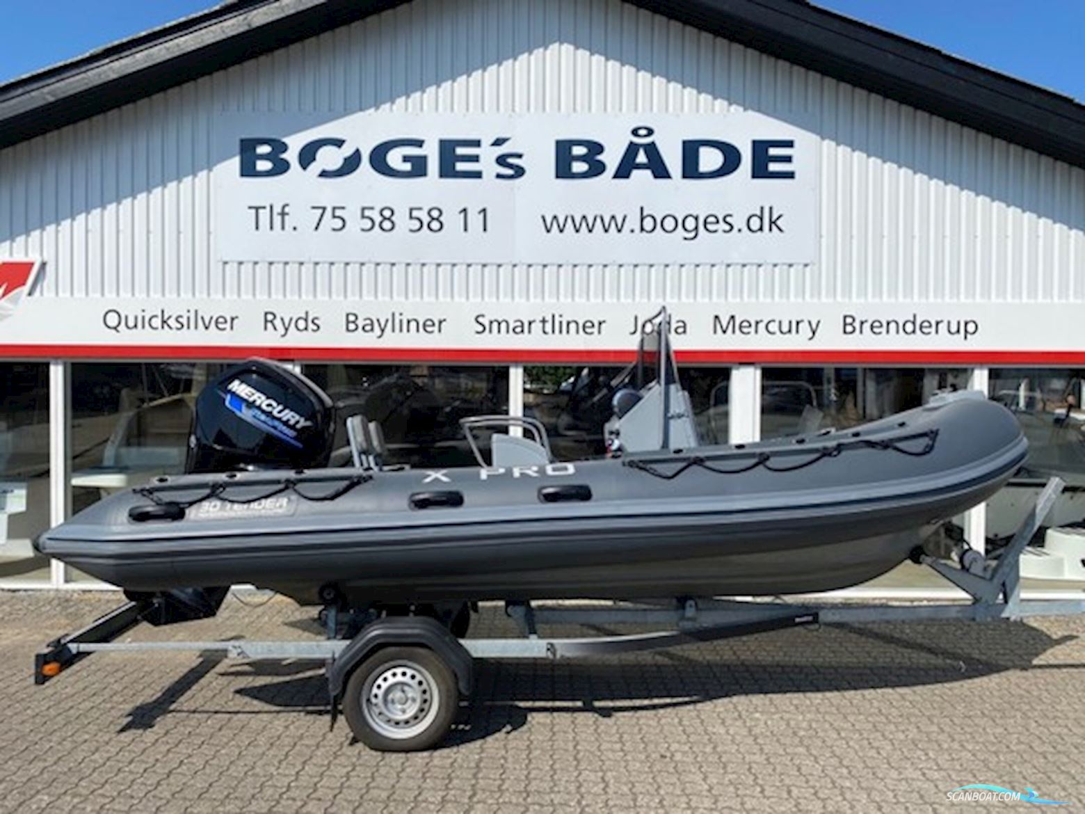 3D Tender X-PRO 535 RIB med F75 hk Mercury SeaPro 2,1L 4 takt EFI  Motorboot 2024, Dänemark