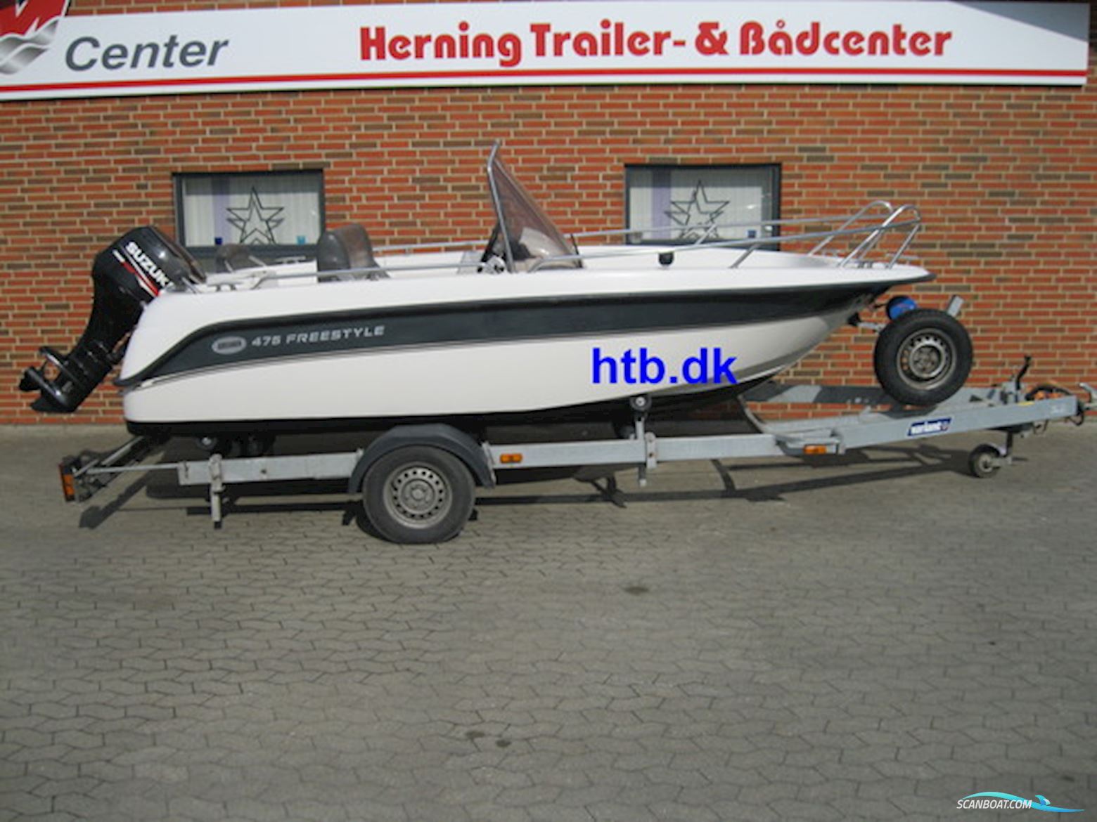 Askeladden 475 Freestyle m/Suzuki DF50 hk Efi 4-Takt og Variant Trailer Motorboot 2010, mit Suzuki motor, Dänemark