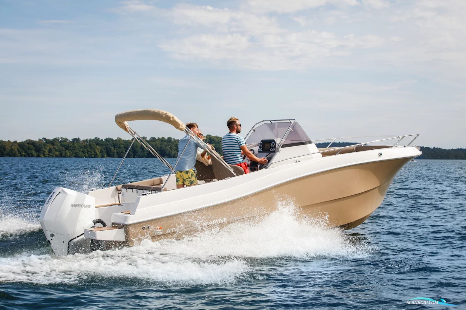Atlantic 750 Open Med 250 HK Motorboot 2026, mit Mercury 250 motor, Dänemark
