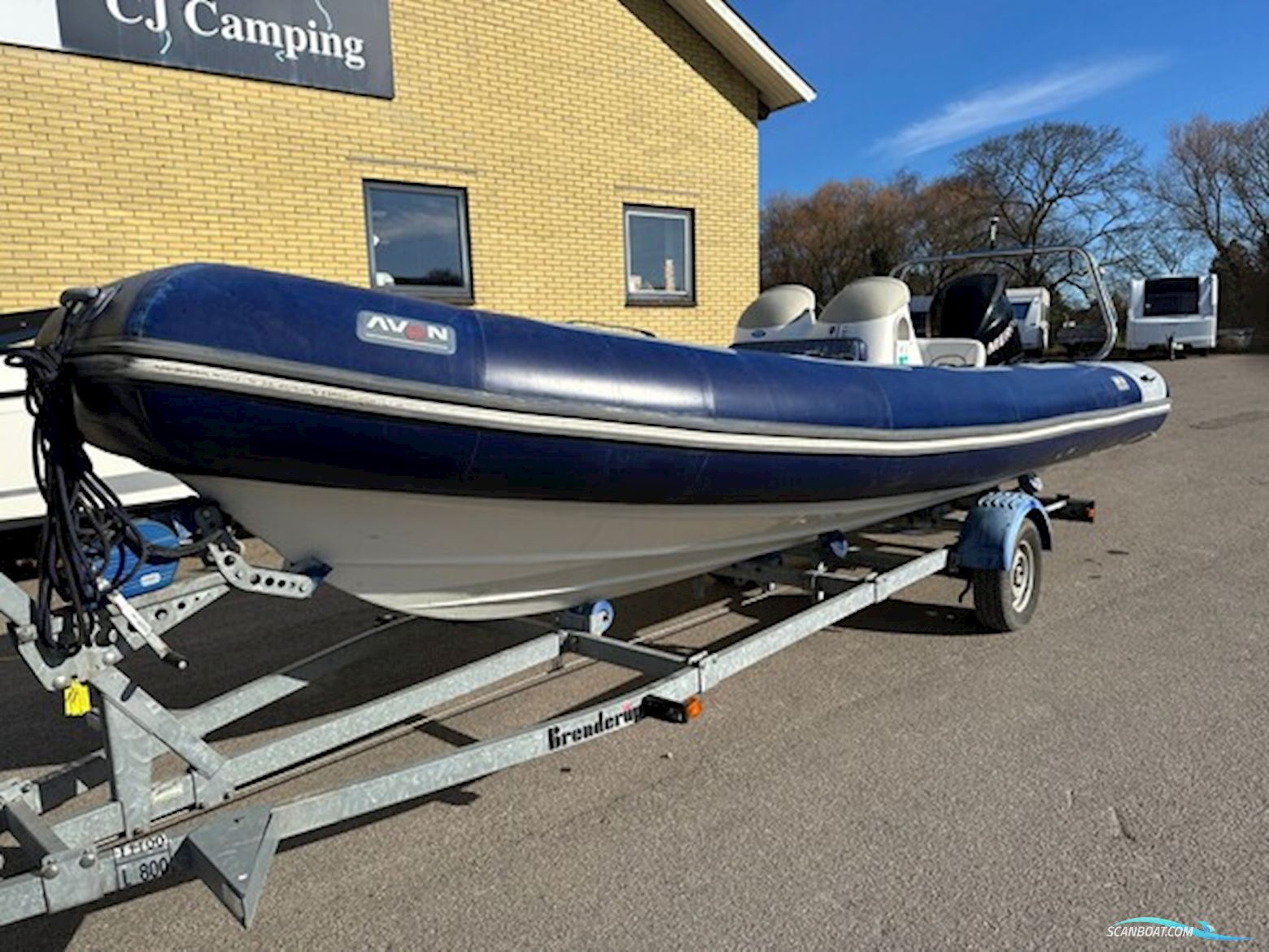Avon Adventure 620 med Mercury 150 HK Verado – kun 147,5 timer – inkl. Brenderup trailer Motorboot 2008, mit Mercury motor, Dänemark