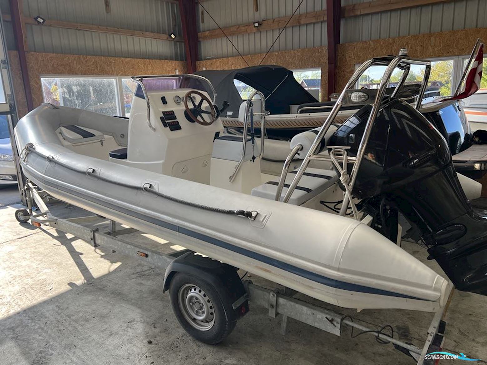 Ballistic Rib 5.5 m/Trailer Motorboot 2005, mit Suzuki 4Takt motor, Dänemark