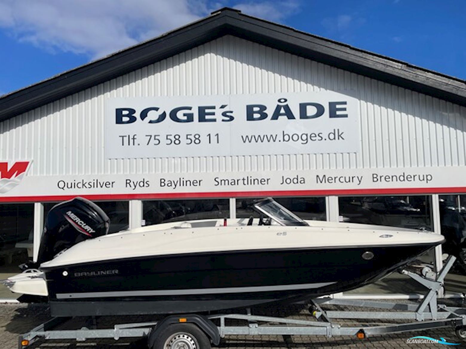 Bayliner E5 Med Mercury F80 Elpt Efi og Brenderup 201300B Motorboot 2019, mit Mercury motor, Dänemark