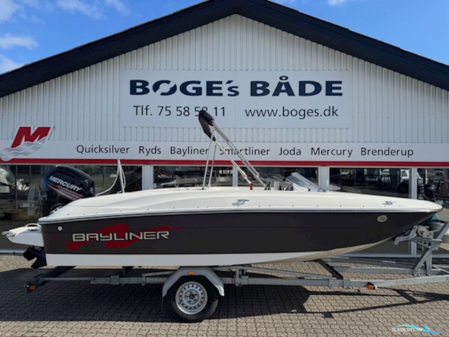 Bayliner E6 Element Med F115 Mercury-Efi 4 Takt og 1300 kg Brenderup "Element" Trailer. Motorboot 2016, mit Mercury motor, Dänemark