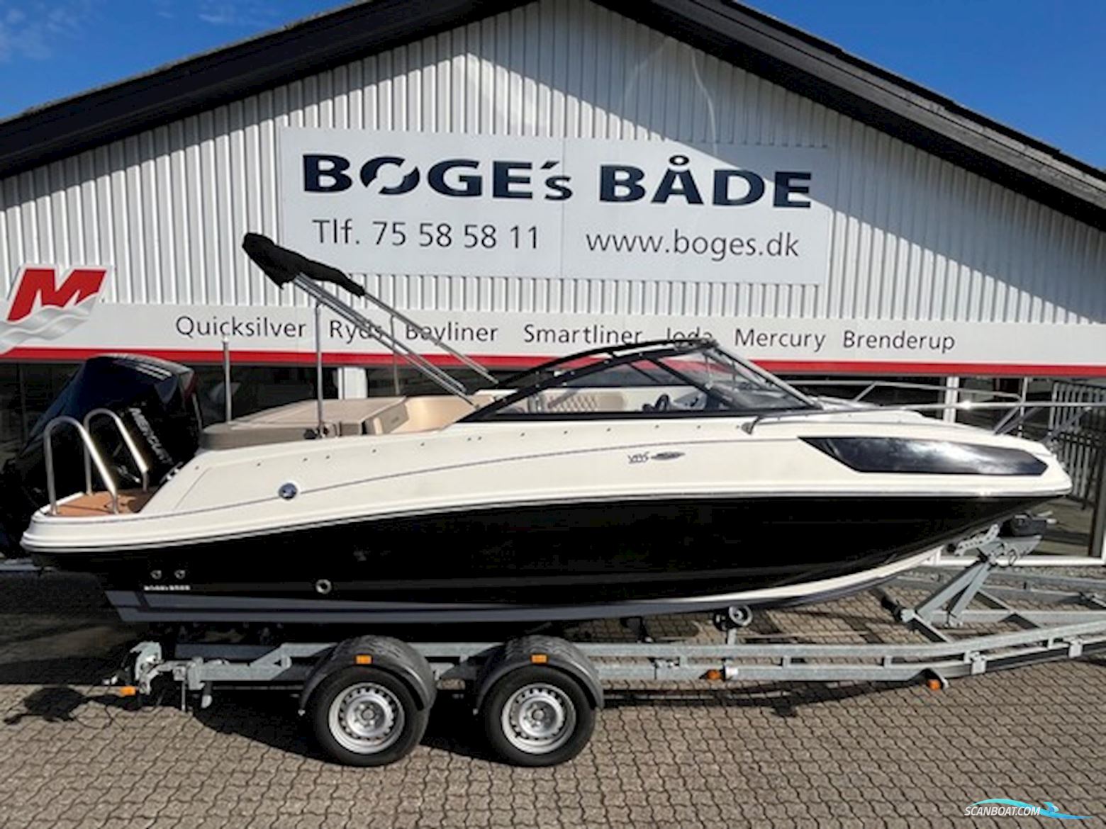 Bayliner VR5 Cuddy med Mercury  F225 V6 og 2500 kg Brenderup trailer. Motorboot 2021, mit Mercury motor, Dänemark