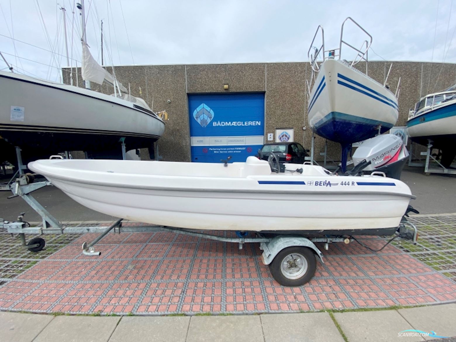 Bella 444 R Styrepultsbåd Motorboot 1995, mit Mariner motor, Dänemark