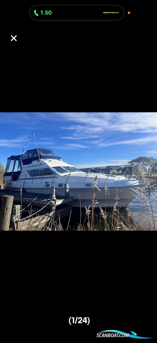 Birchwood 37 TS Fly Motorboot 1990, mit Mercruser cummings  motor, Dänemark