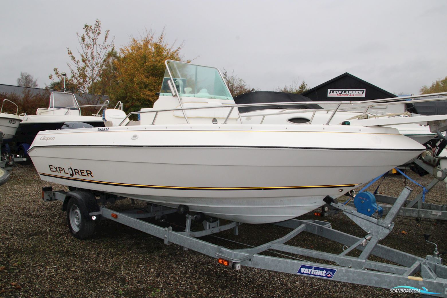 Campion 582 Explorer Motorboot 1999, mit Yamaha F80AETL motor, Dänemark