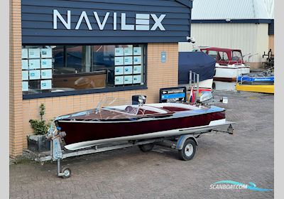 Classic Klassieke Houten Speedboot Bristo 450 Motorboot 1950, mit Honda motor, Niederlande