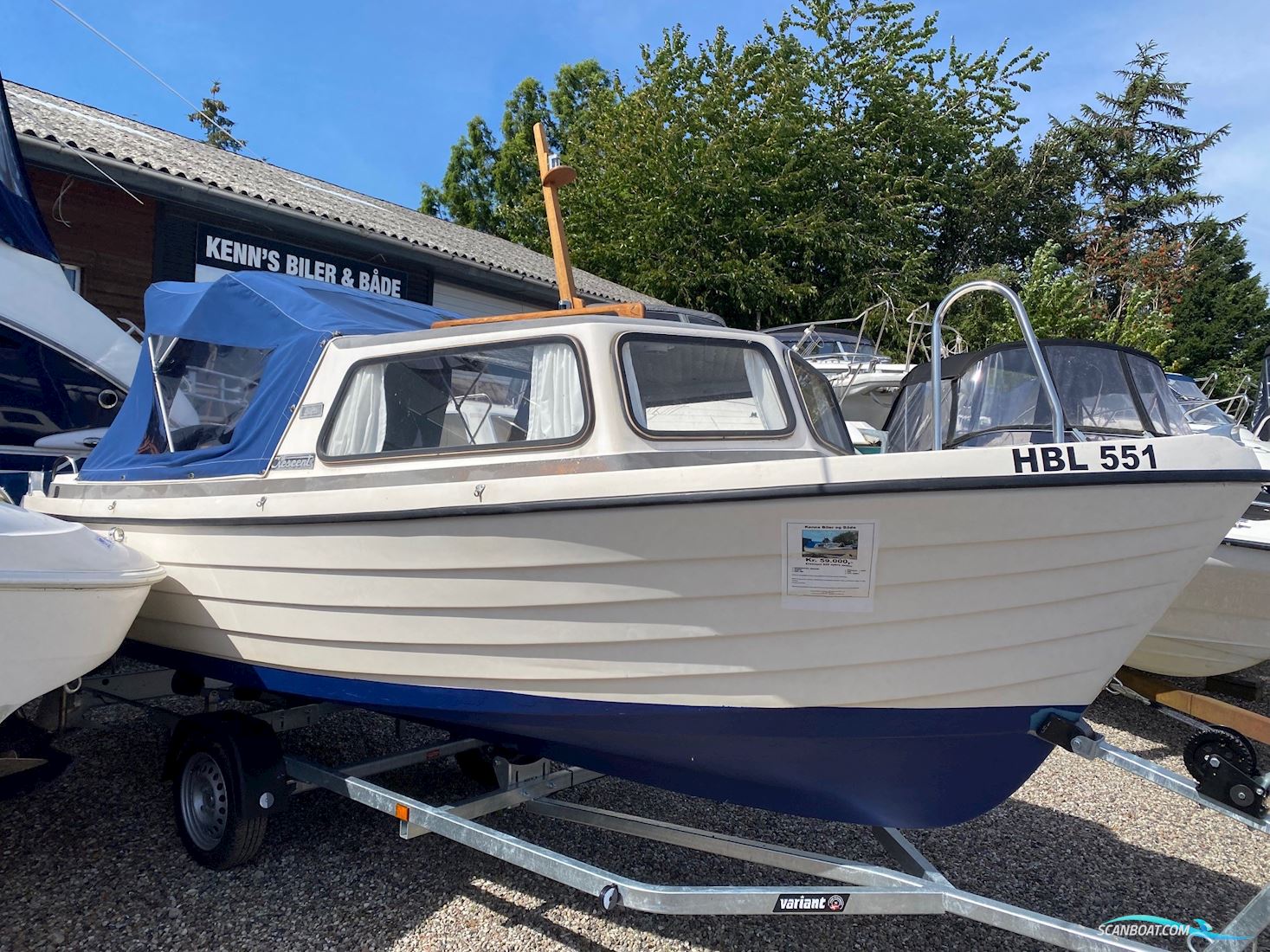 Crescent 525 Motorboot 1980, mit Mercury F20Ept motor, Dänemark