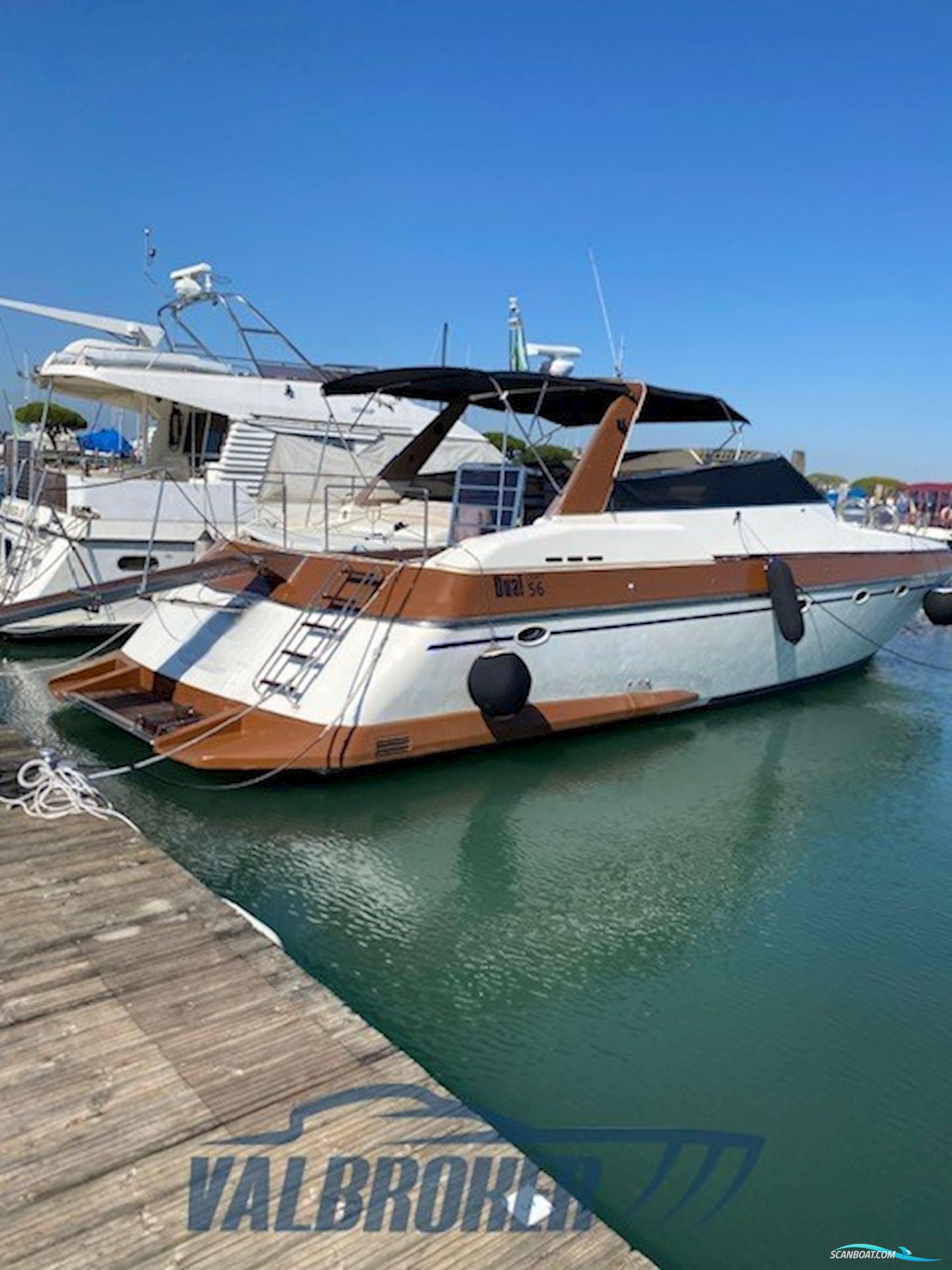 Dual Craft 56 Open Motorboot 1990, mit Detroit Diesel T 92 V8 motor, Italien