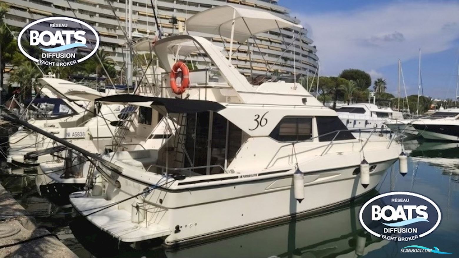 Fairline 36 Sedan Motorboot 1991, mit Volvo Penta motor, Frankreich