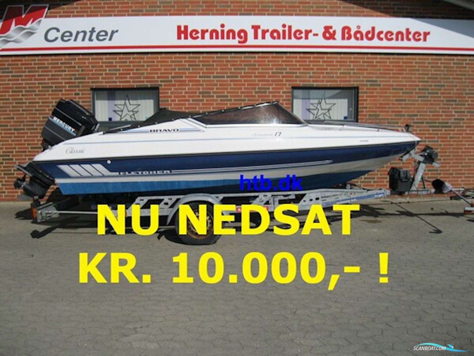 Fletcher Bravo Arrowstreak 17 Classic m/Mercury 100 hk ELPTO og Indespension trailer - NU NEDSAT KR. 10.000,- ! Motorboot 1994, mit Mercury motor, Dänemark