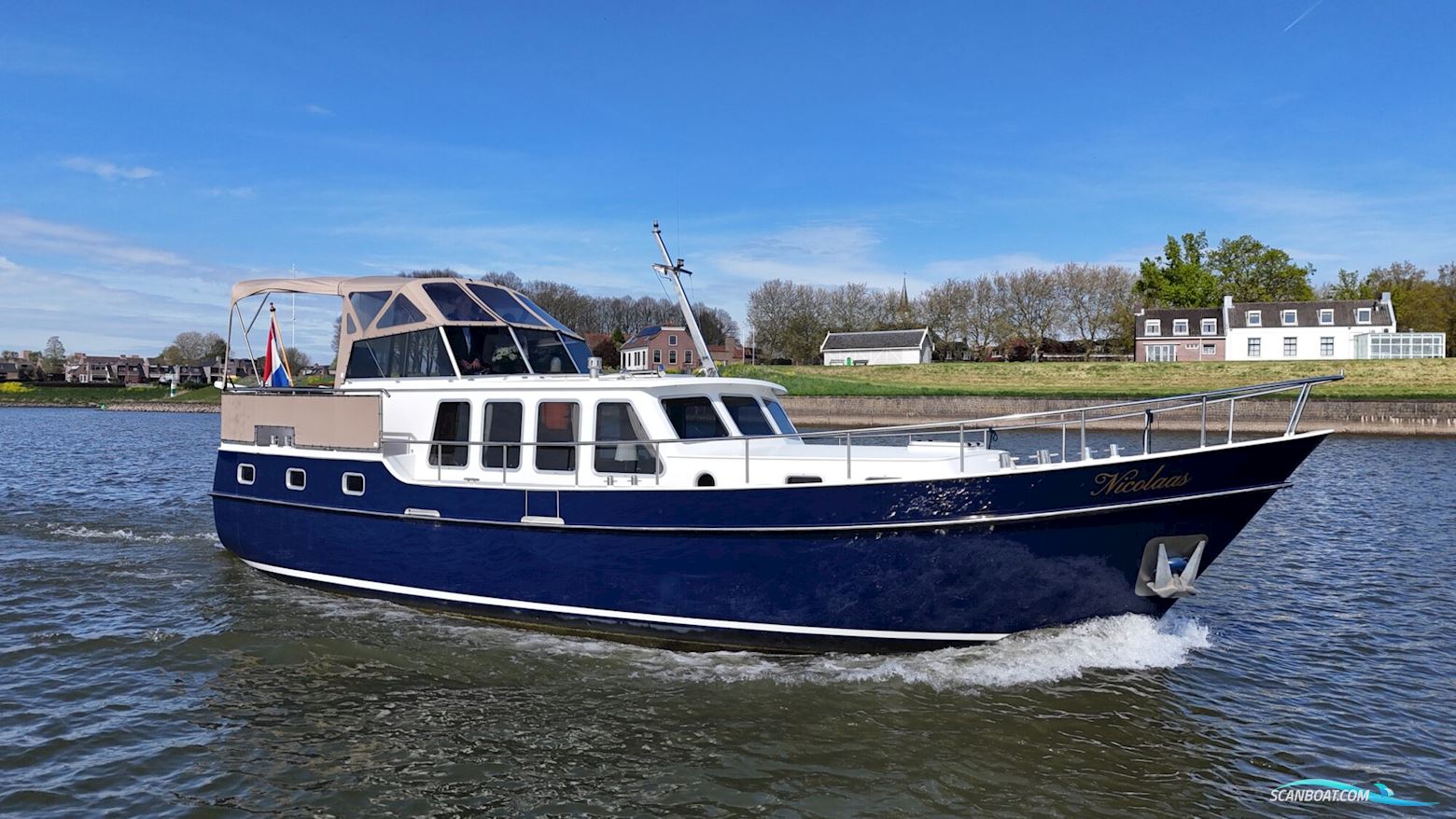 Flevo Spiegelkotter 12.50 AK Cabrio Motorboot 1996, mit Lombardini motor, Niederlande