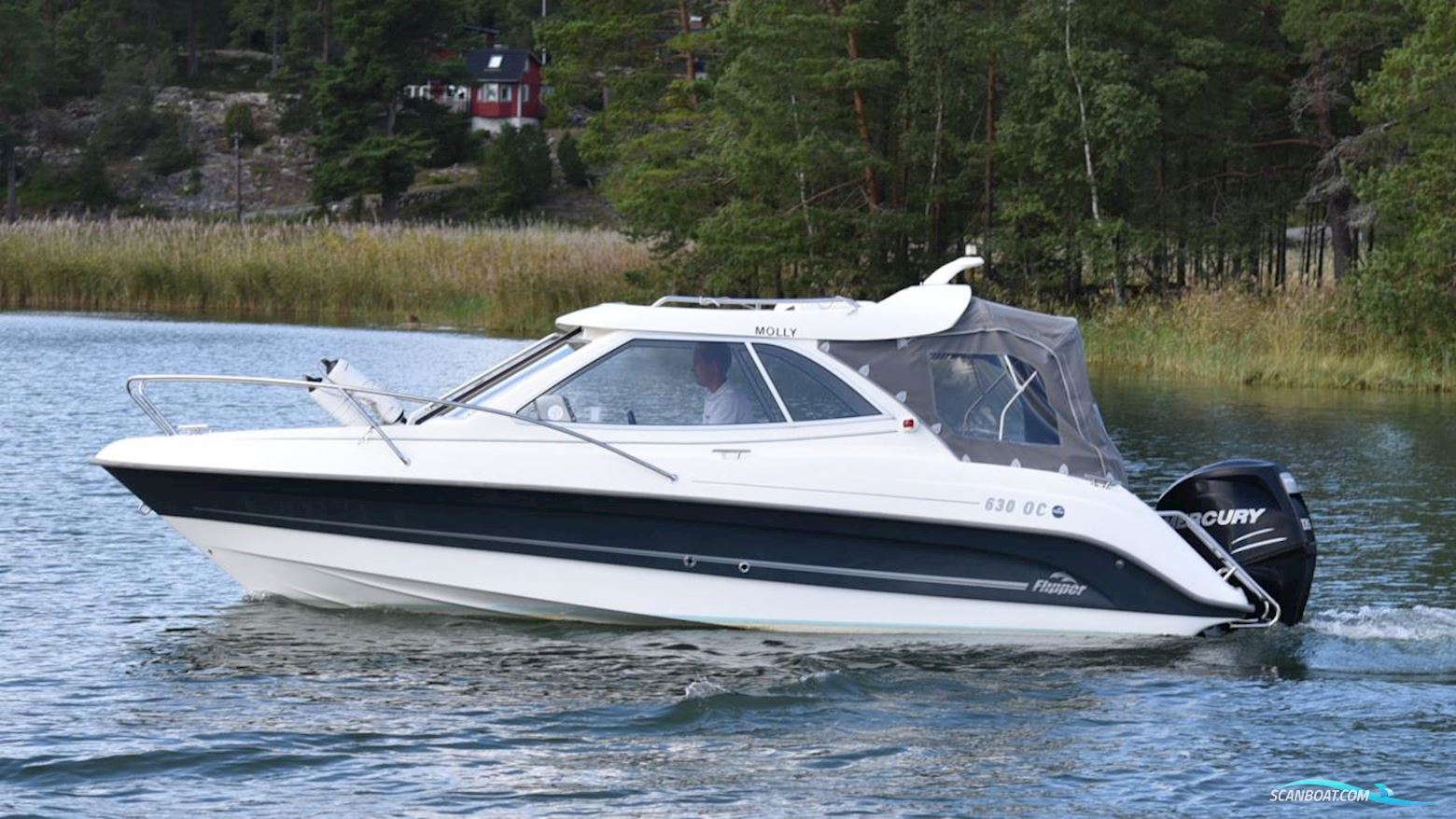 Flipper 630 OC Motorboot 2010, mit  Mercury motor, Sweden