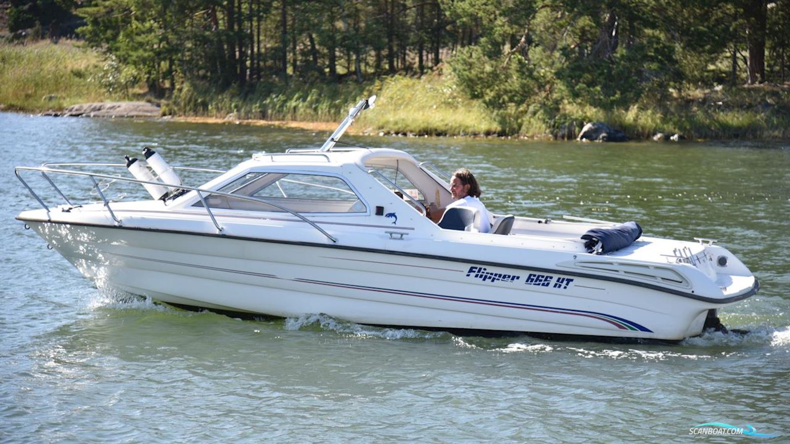 Flipper 666 HT Motorboot 1999, mit Mercruiser motor, Sweden