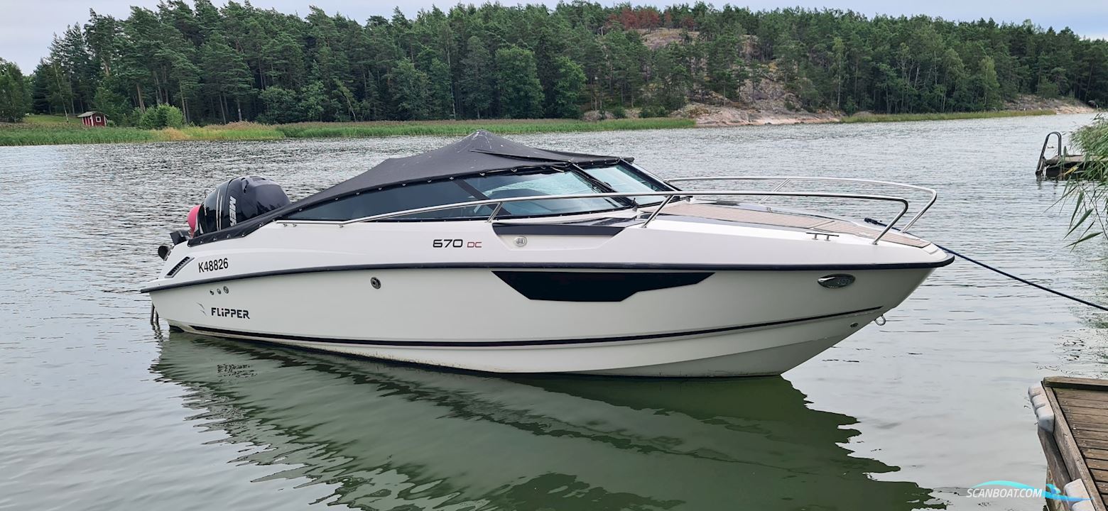 Flipper 670 DC Motorboot 2013, mit Mercury 4 Stroke motor, Finland