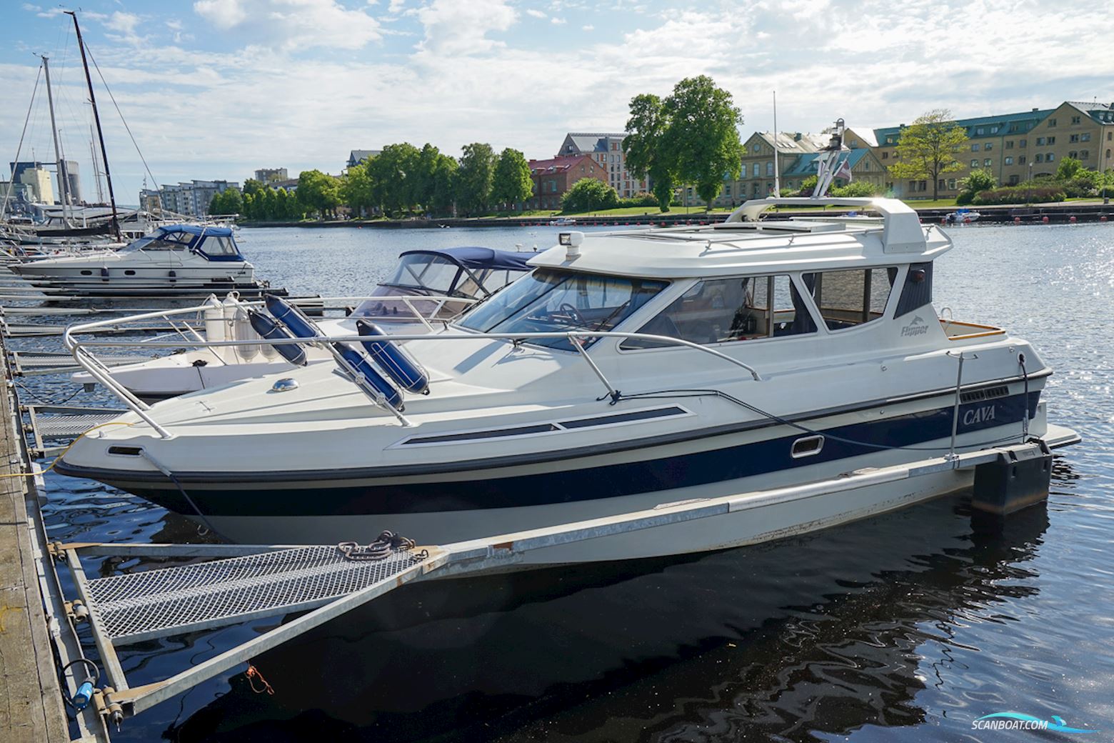 Flipper 909 Motorboot 1990, mit Mercruiser MS230 motor, Sweden