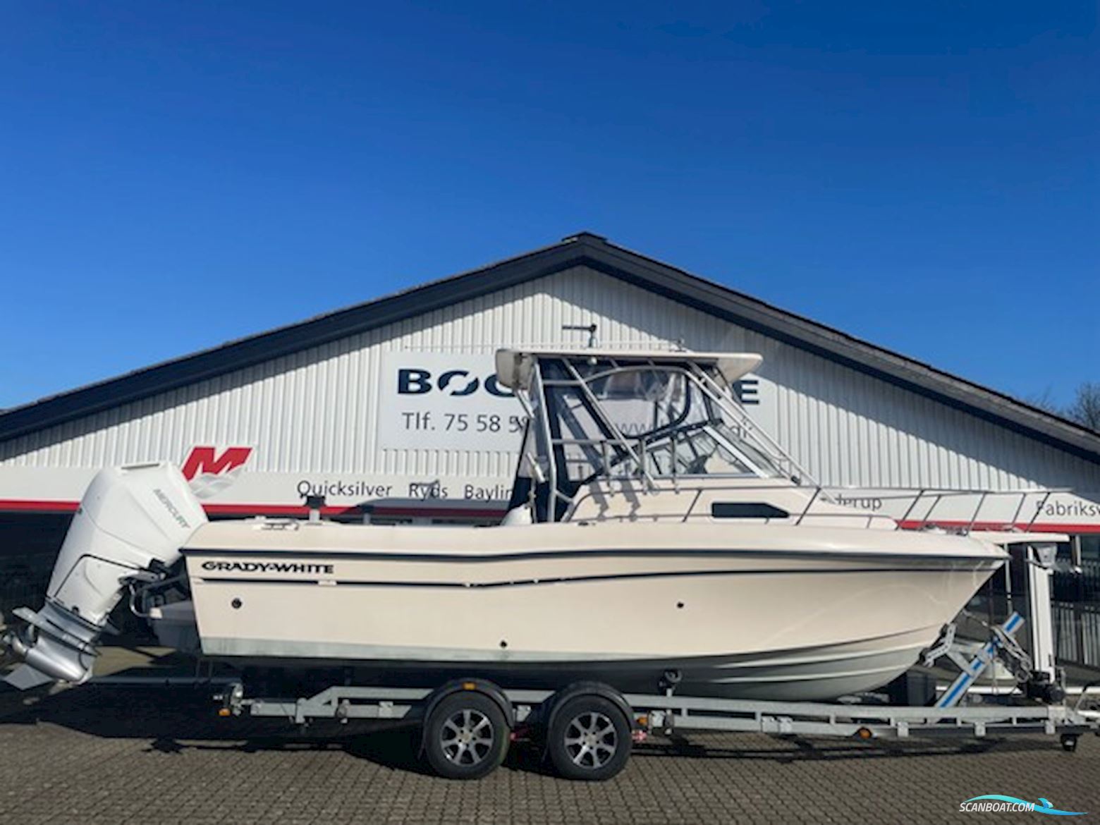 Grandy White Gulfstream 232 med ny 400 hk Mercury Verado V10 XL CF Motorboot 2007, mit Mercury motor, Dänemark