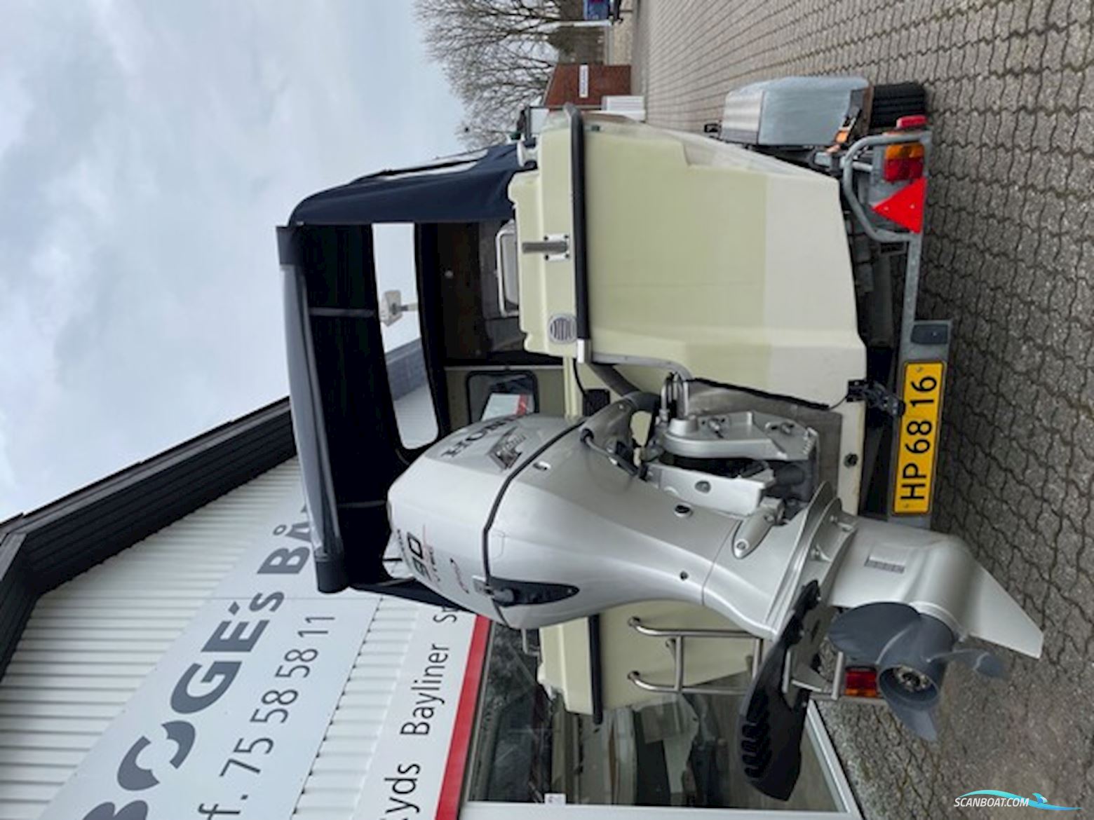 JOFA WINTH 555 HT med 90 hk Honda-EFI 4 takt og 1600 kg Brenderup bådtrailer