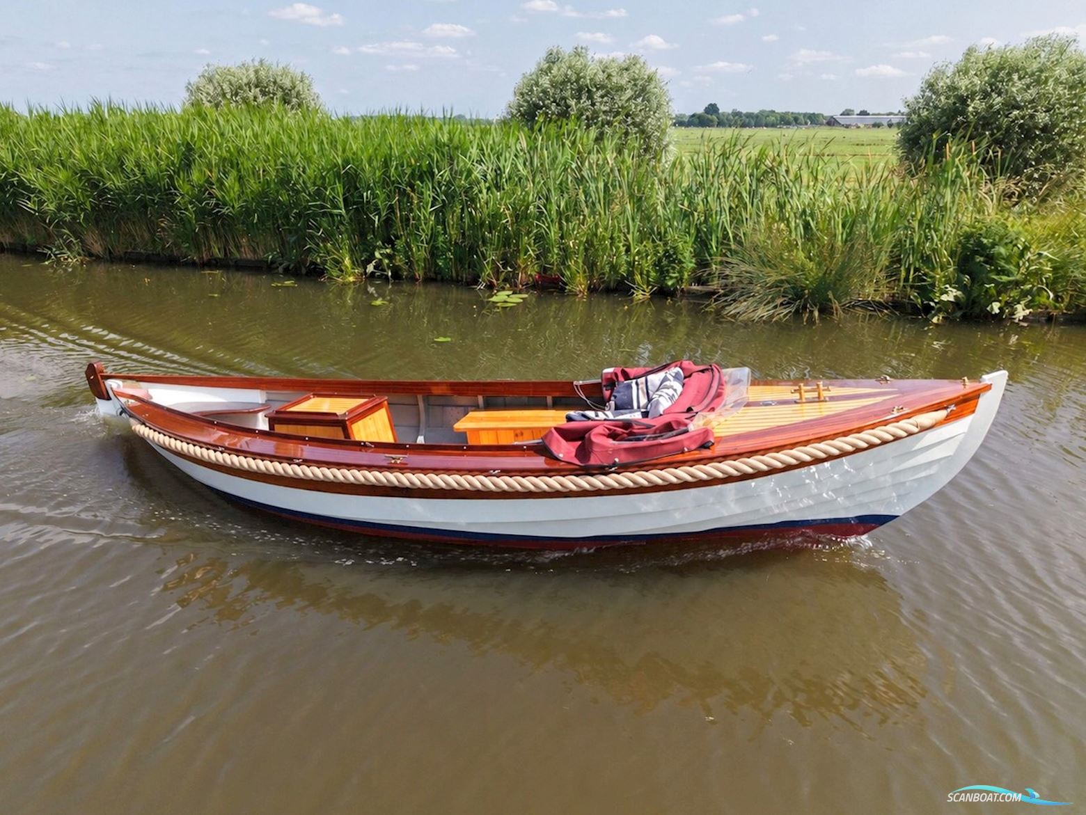 Klassieke Mahoniehouten Sloep 6.20 Motorboot 1928, mit Ruggerini motor, Niederlande