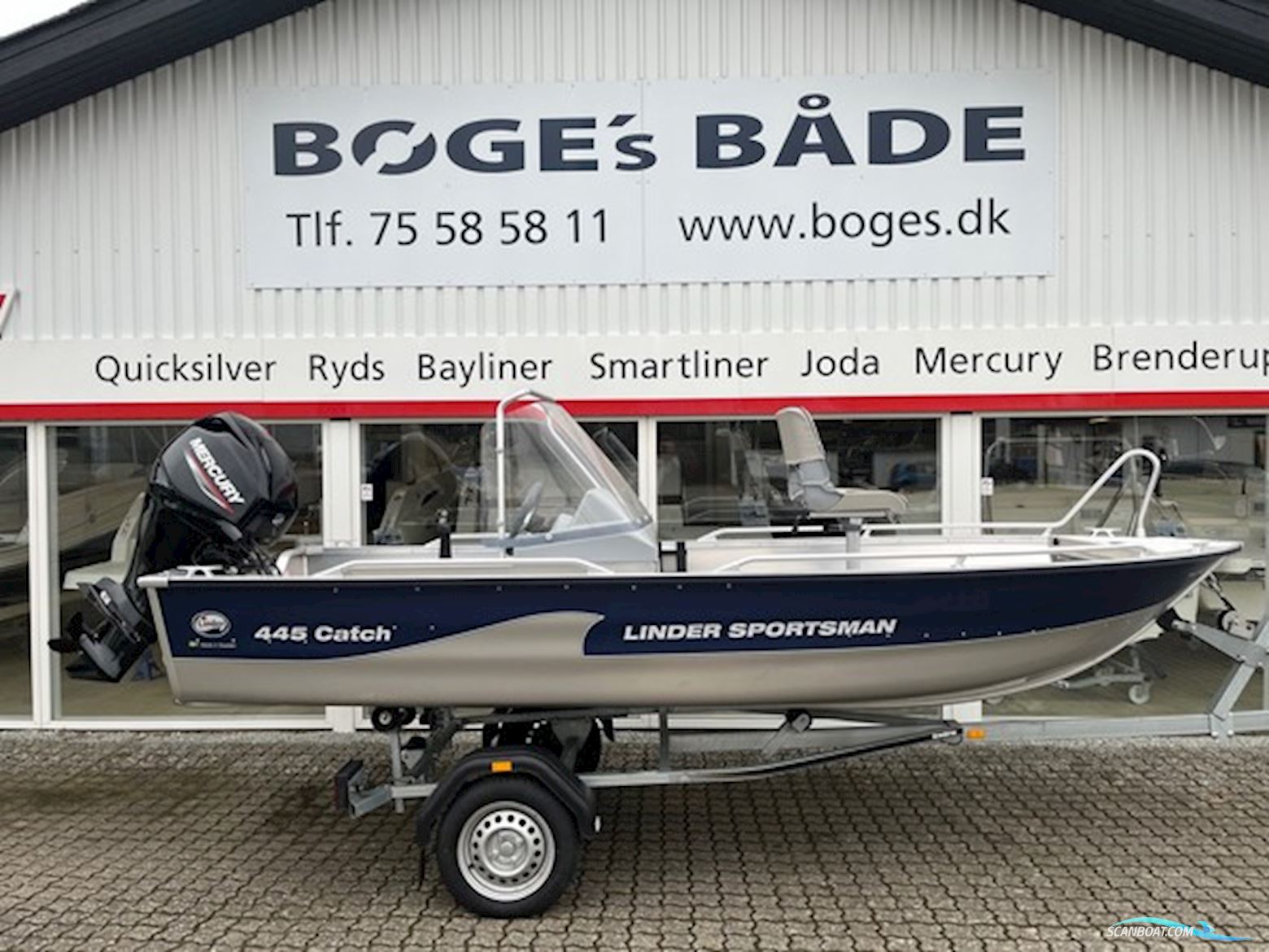 Linder 445 Sportsman Catch Inkl. F30 Mercury-Efi 4 Takt HD Motorboot 2024, Dänemark