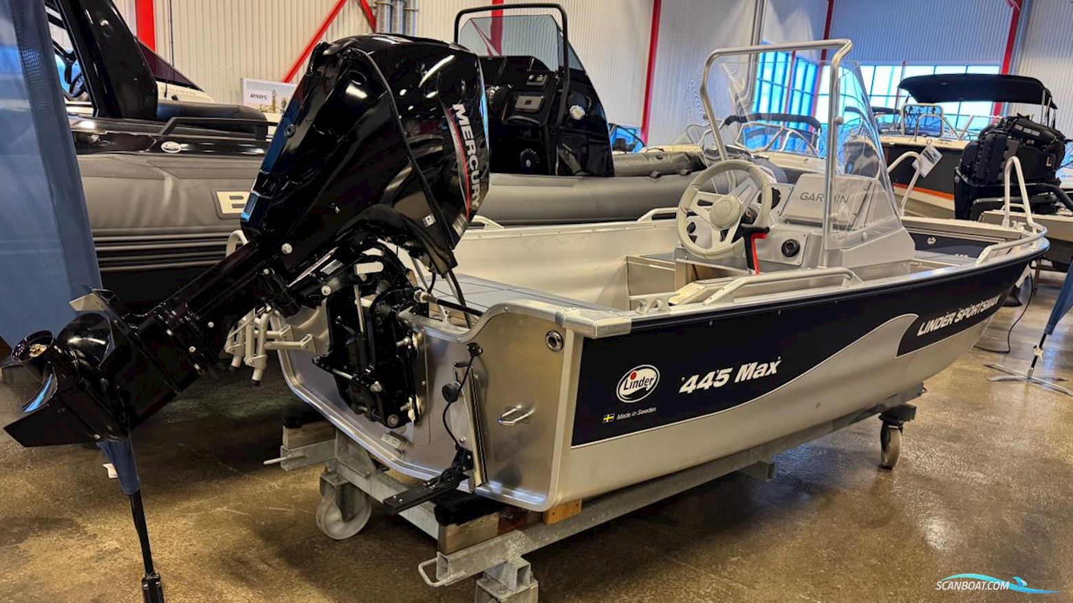 LINDER SPORTSMAN 445 MAX Motorboot 2025, mit  Mercury motor, Sweden