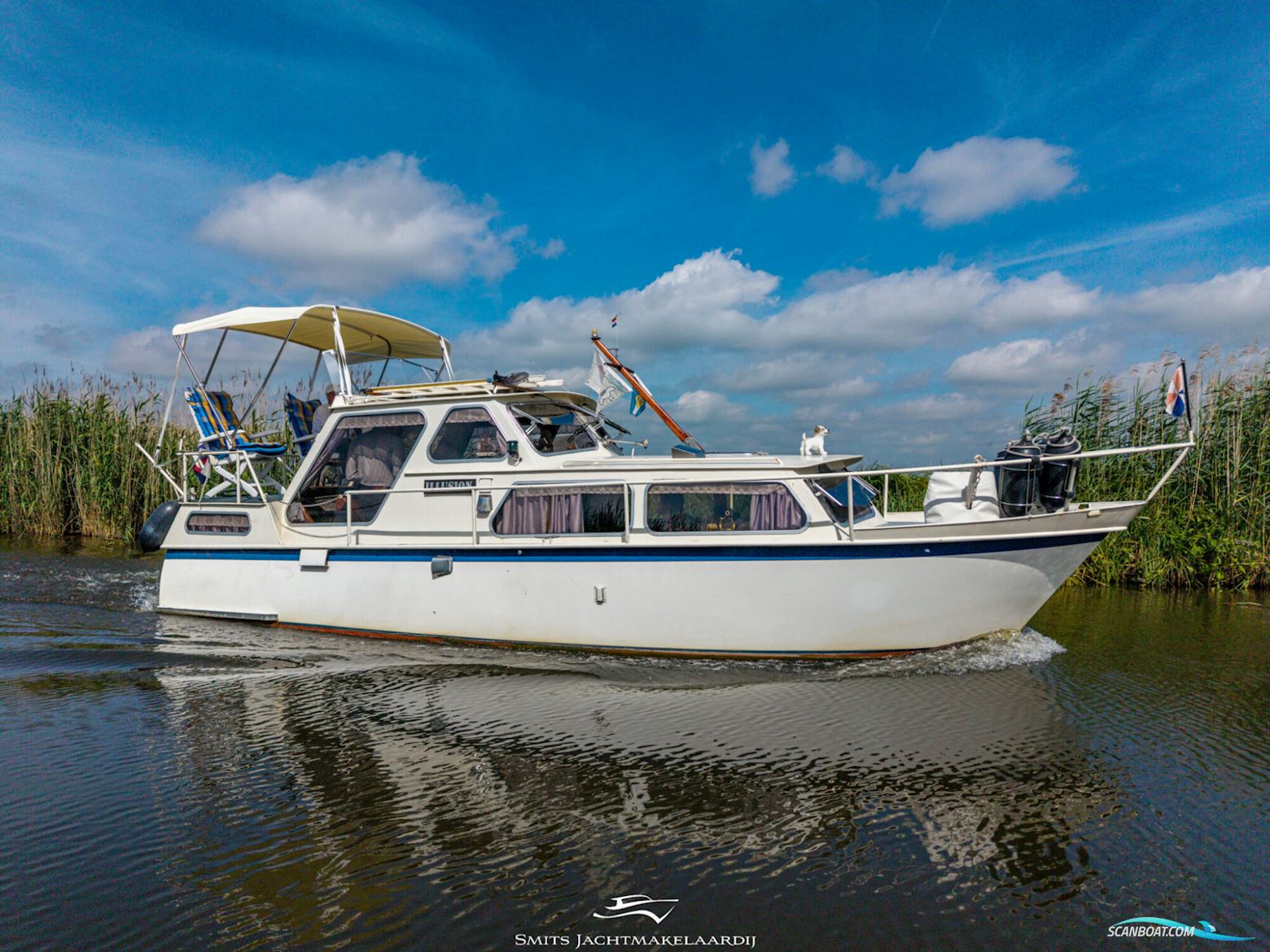 Meeuw Kruiser 8.50 AK Cabrio Motorboot 1964, mit Peugeot motor, Niederlande