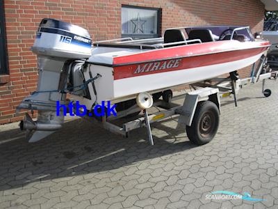 Mirage Powerboat 15,6" m/Evinrude 115 hk V4 - NU Nedsat KR. 10.000,- ! Motorboot 2025, mit Evinrude motor, Dänemark
