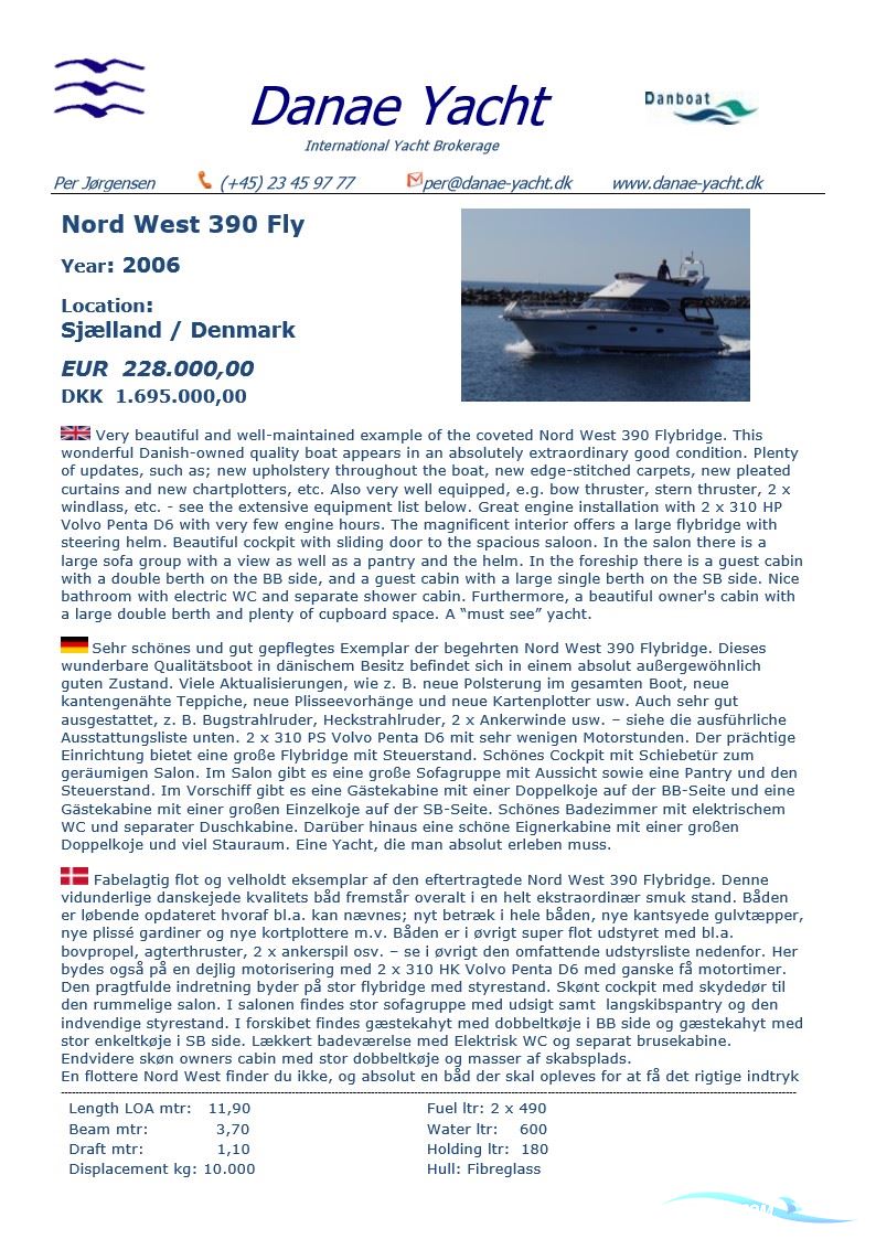 Nord West 390 Flybridge