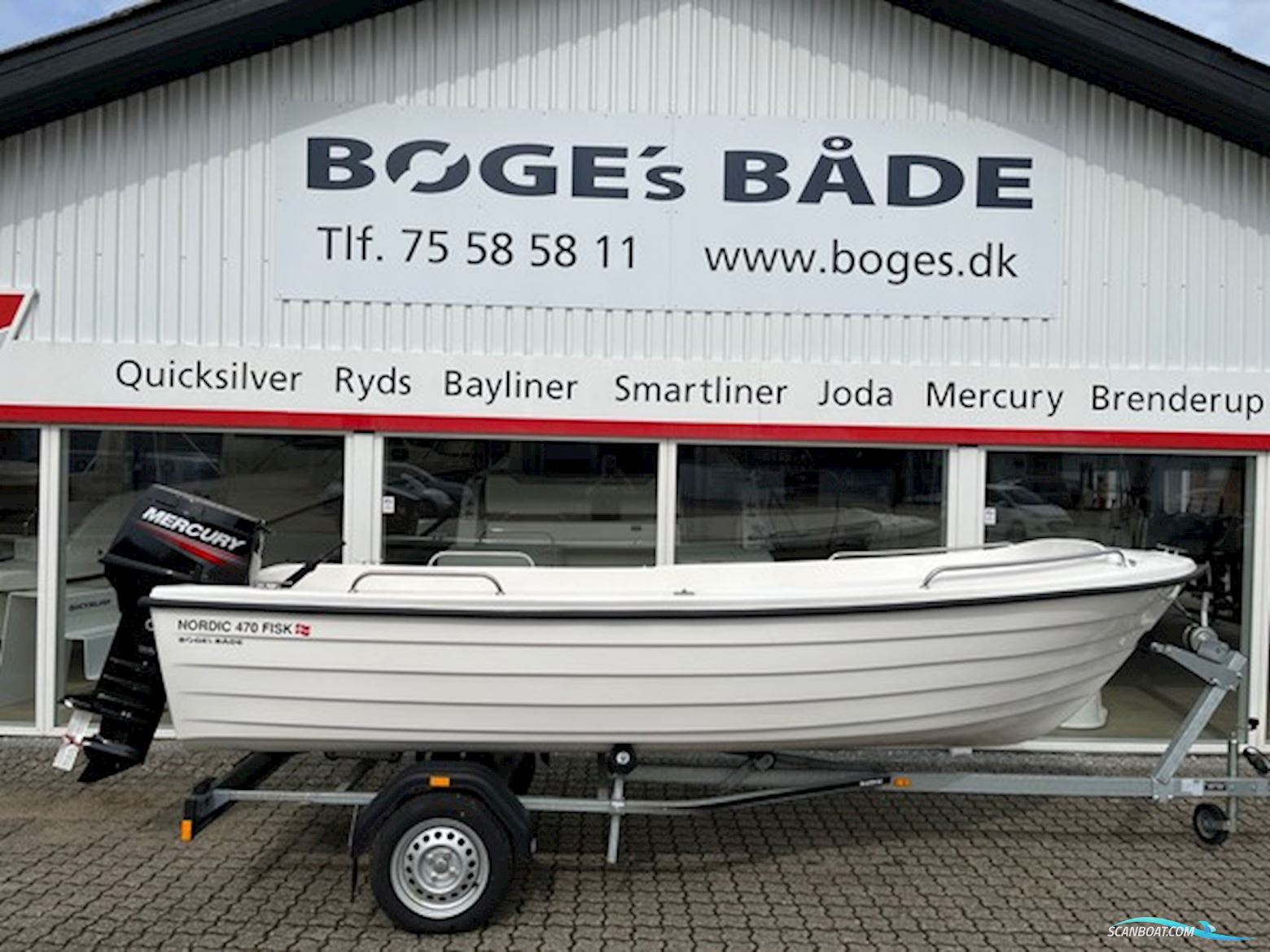 Nordic 470 Fisk med F9,9 hk Mercury 4 takt - TILBUD Motorboot 2024, mit Mercury motor, Dänemark