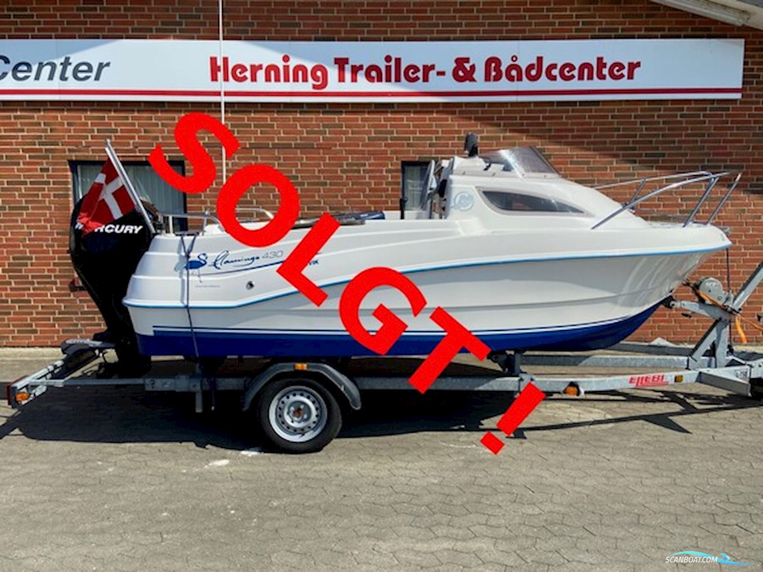Ørnvik 430 Flamingo m/Mercury F50 hk Efi og Brenderup Basic - Solgt ! Motorboot 2007, mit Mercury motor, Dänemark