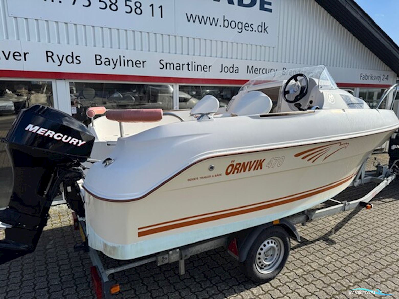 Ørnvik 470 Cruiser Med 40 hk Mercury-Efi og 1000 kg Brenderup Bådtrailer