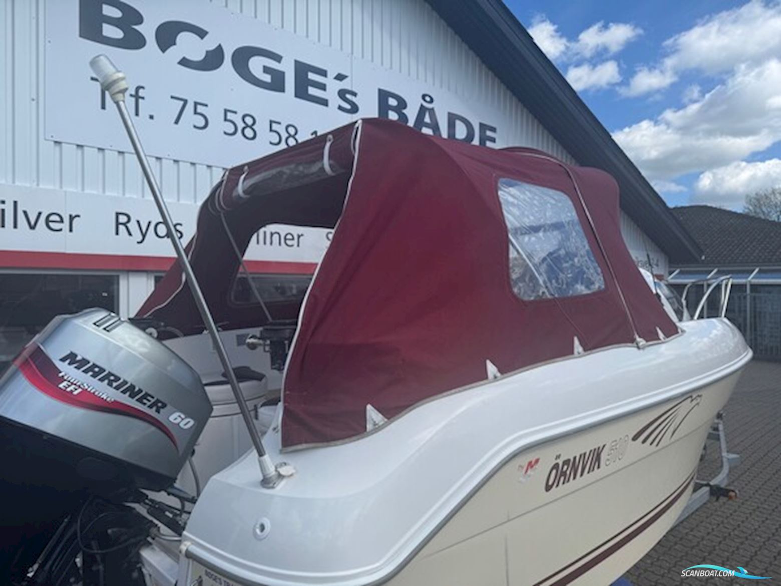 Ørnvik 510 Cruiser Med F60 Mariner-Efi og Nysynet Brenderup 1000 kg Trailer