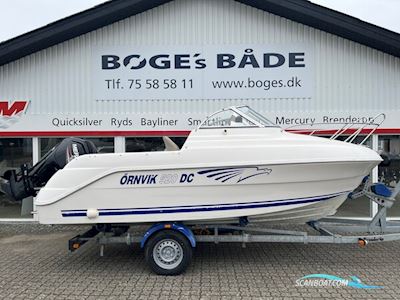 Ørnvik 520 DC med F100 Mercury-EFI CT 2,1L og 1300 kg Brenderup trailer - Anvisningssalg Motorboot 2000, mit Mercury motor, Dänemark