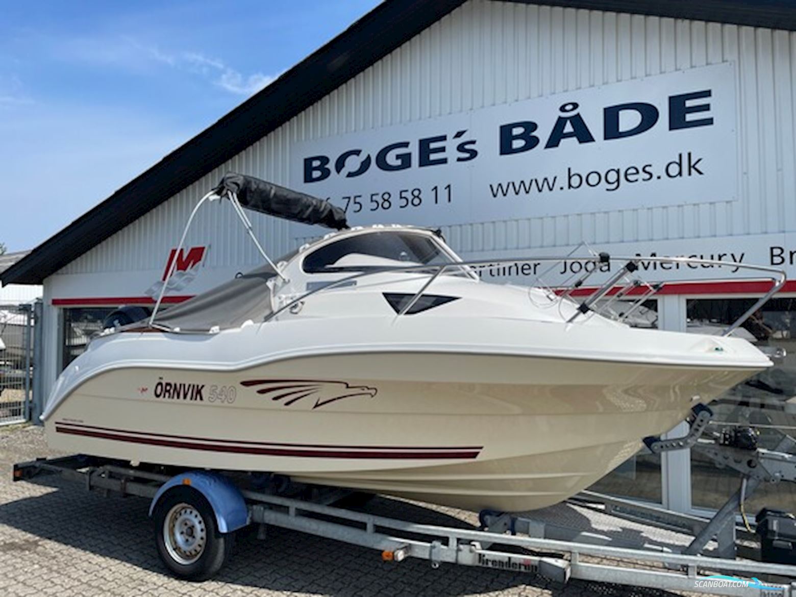 Ørnvik 540 Cruiser med 150 hk Mercury-EFI 4-takt 3,0L og Brenderup Bådtrailer - Anvisningssalg - SOLGT