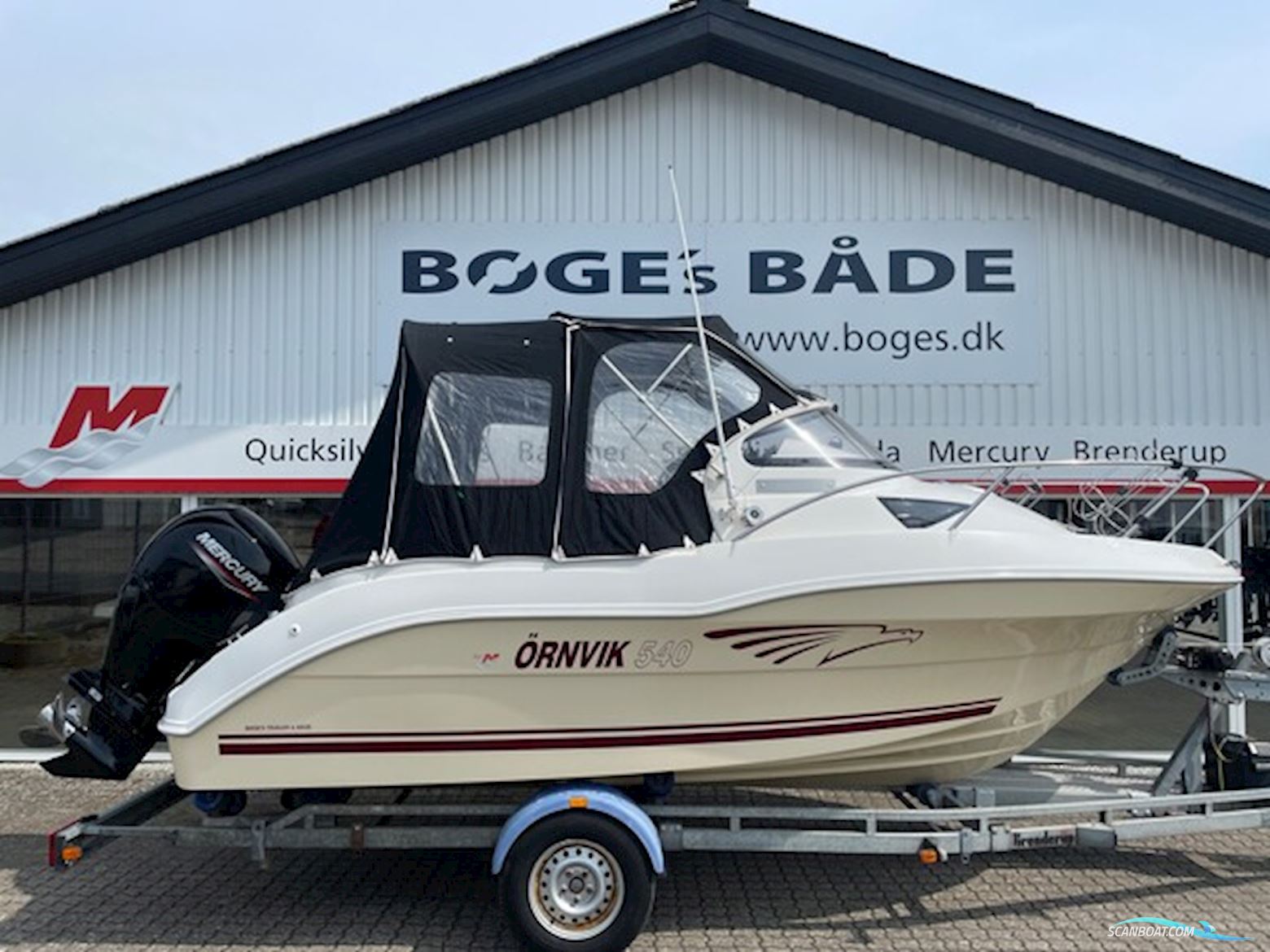 Ørnvik 540 Cruiser Med 150 hk Mercury-Efi 4-Takt 3,0L og Brenderup Bådtrailer - Anvisningssalg