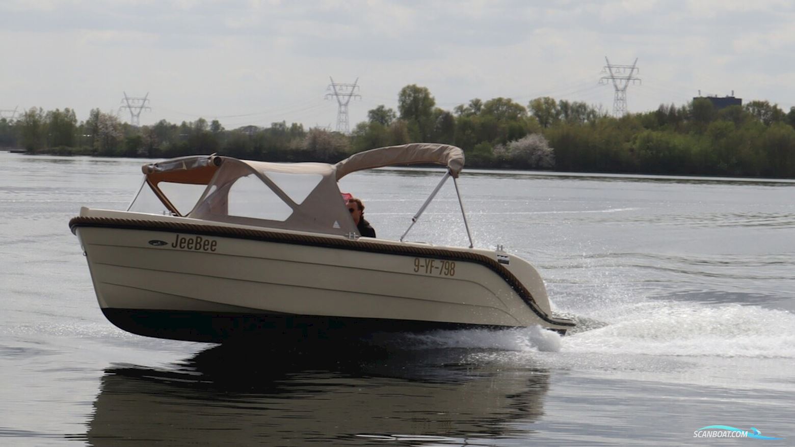 Oud Huijzer 616 Motorboot 2022, mit Netjes in de Bun Met Tilt Switch op de Gashandel motor, Niederlande