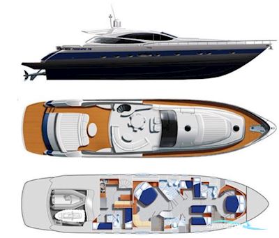 Pershing 76 Motorboot 2005, mit 2 MTU 16V 2000 M91 + Arneson Drive motor, Italien