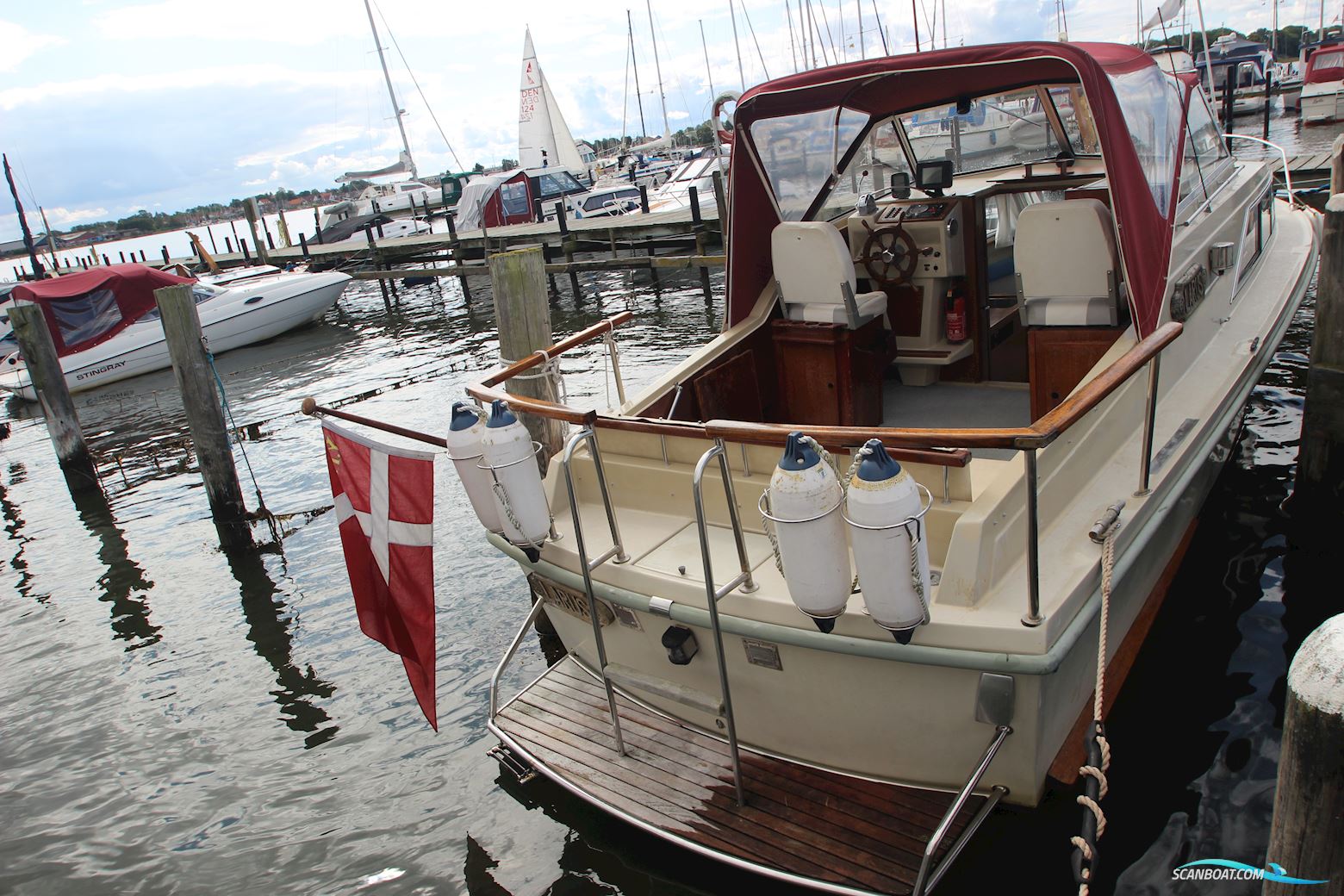 Polaris 25 Motorboot 1974, mit Lombardini Ldw2204M motor, Dänemark