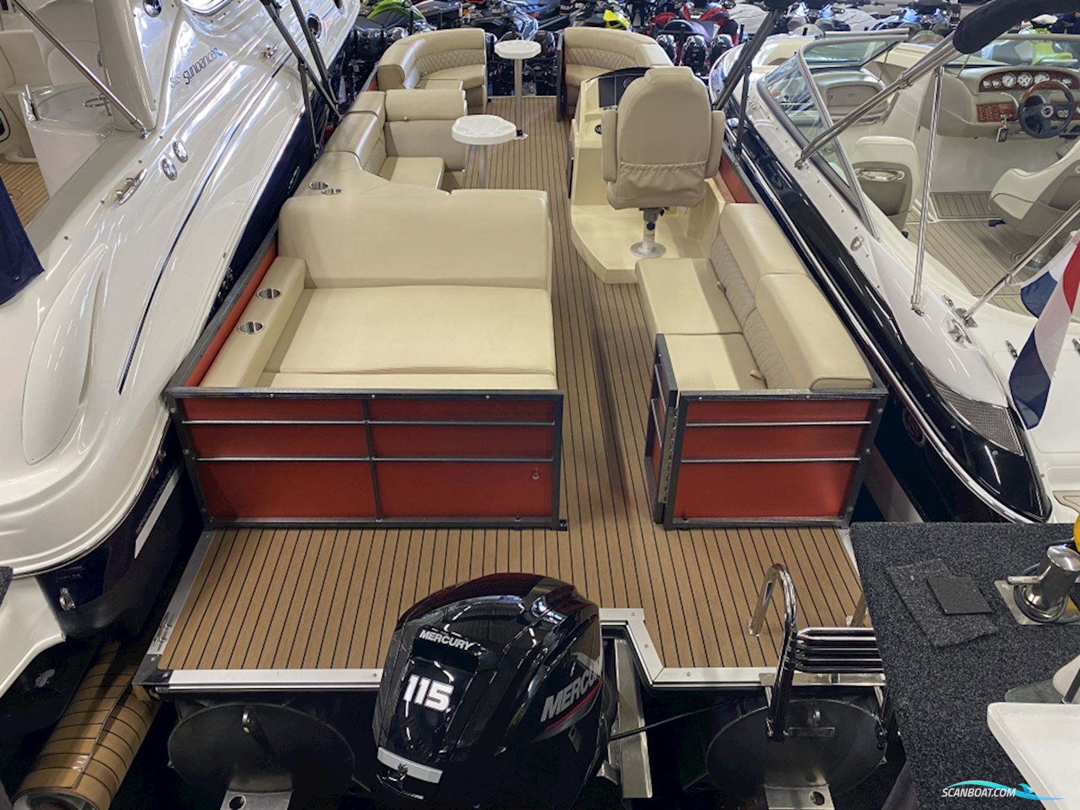 Pontoonboot 25FT 3-Tubes Red