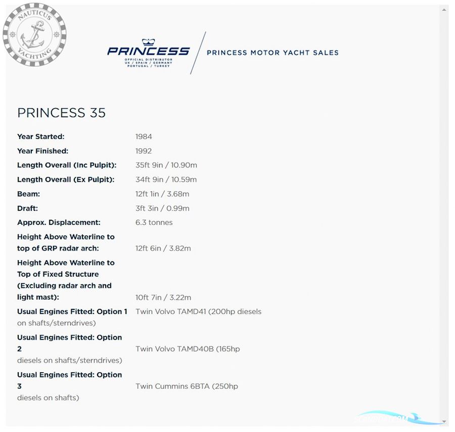 Princess 35 Flybridge