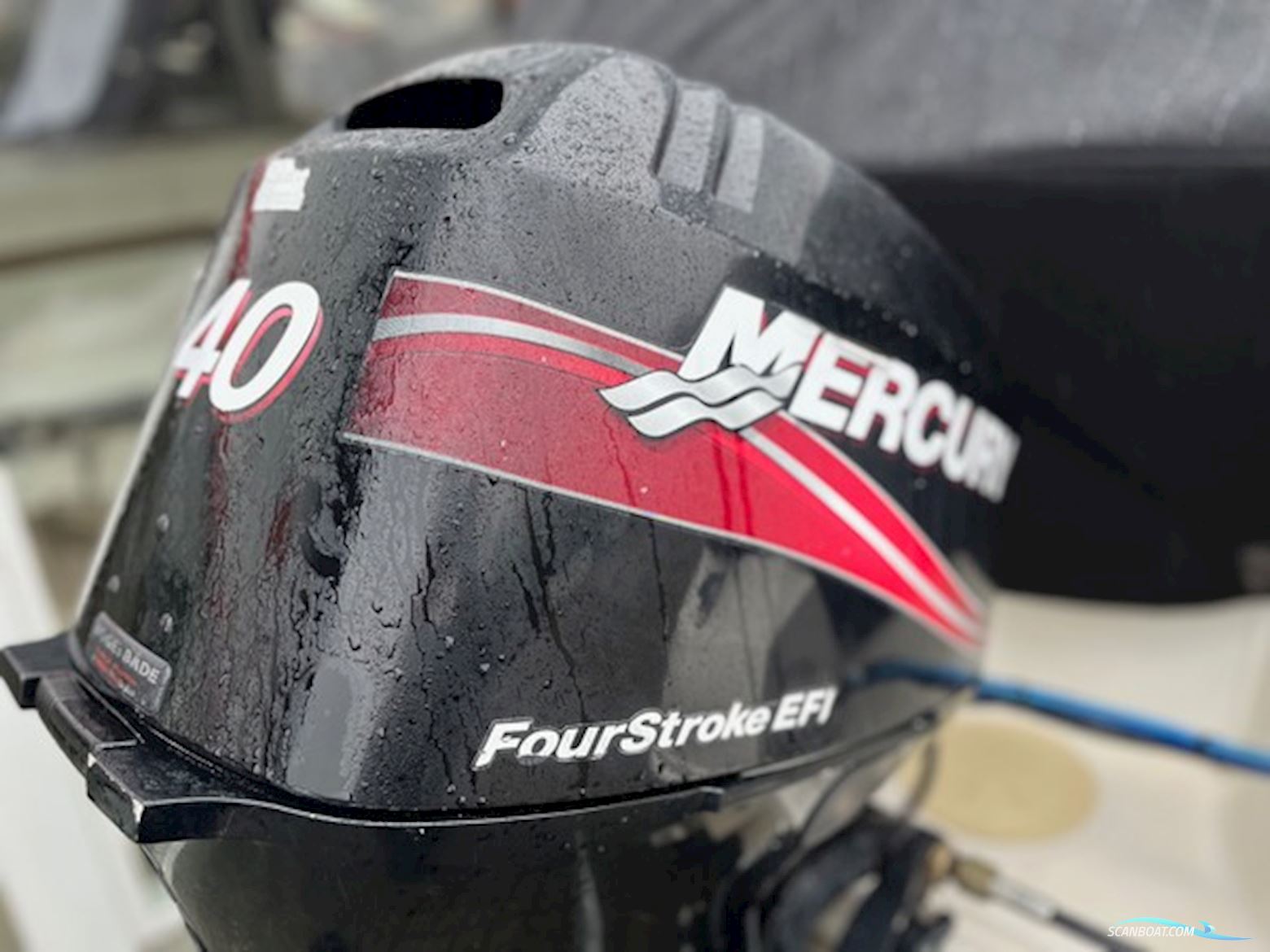 Quicksilver 470 Cruiser med 40 hk Mercury-EFI 4 takt og 1000 kg Brenderup bådtrailer 